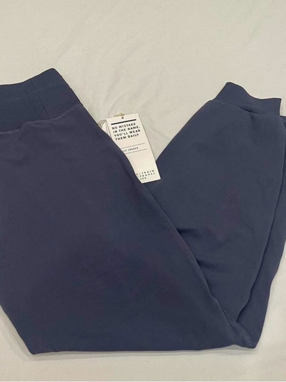 Vuori High-Waist Ribbed Waistband Women's Joggers - Slate Blue Small - Picture 4 of 6